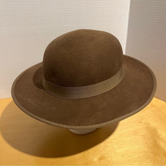 Sole Society Wide brim 100% Wool Brown Fedora One size hat Explorer Classic - Picture 3 of 10